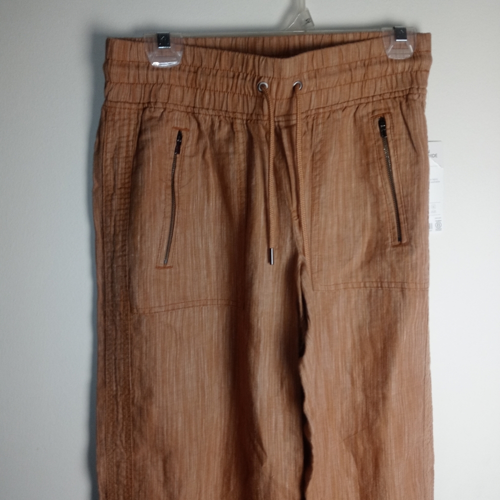 Athleta Cabo Linen Textured Wide Leg Pant Size 4 - Picture 2 of 15